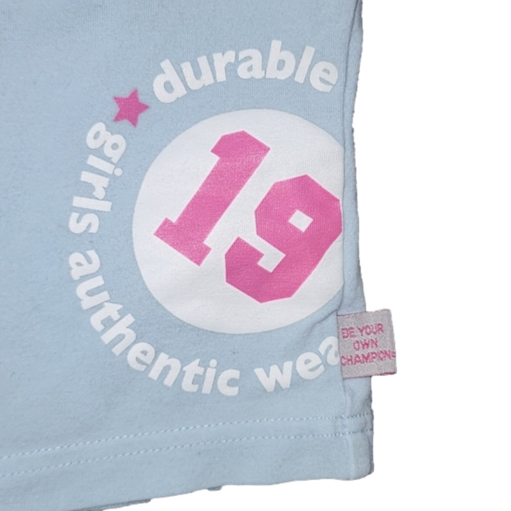 CHAMPION Light Blue, Dark Blue, Pink and White Short Sleeve Tee - Picture 3 of 5